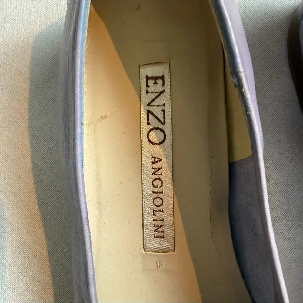 Enzo Angiolini Leather Tassel Loafers Lavender Purple Size 7.5M Spring Preppy